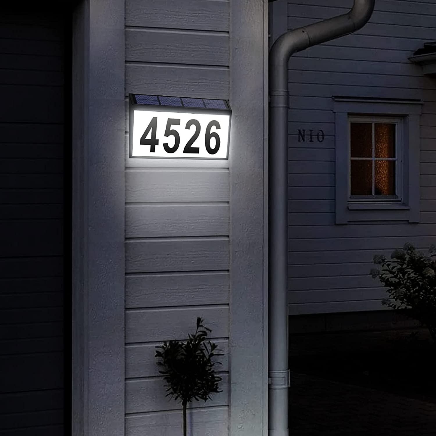 House Numbers Solar Powered, HomLxcIar house Numbers for Outside LED Lighted Address Numbers for House, Address Plaque Sign for Yard Outdoor Street Wall