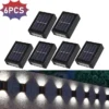 Solar Wall Lamps LED Outdoor Fence Deck Path Garden Patio Pathway Stairs Lights - Image 22