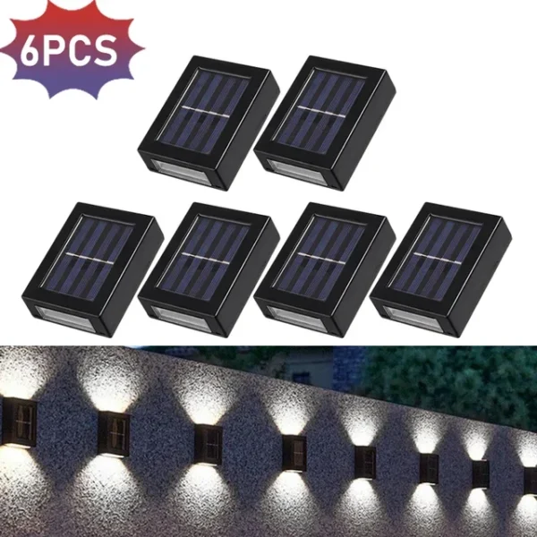 Solar Wall Lamps LED Outdoor Fence Deck Path Garden Patio Pathway Stairs Lights - Image 22