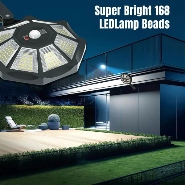 New 2400mAh  Solar Lights Waterproof Security Flood Lights Outdoor Motion Sensor Wall Light Waterproof Garden Yard Street Lamp - Image 6