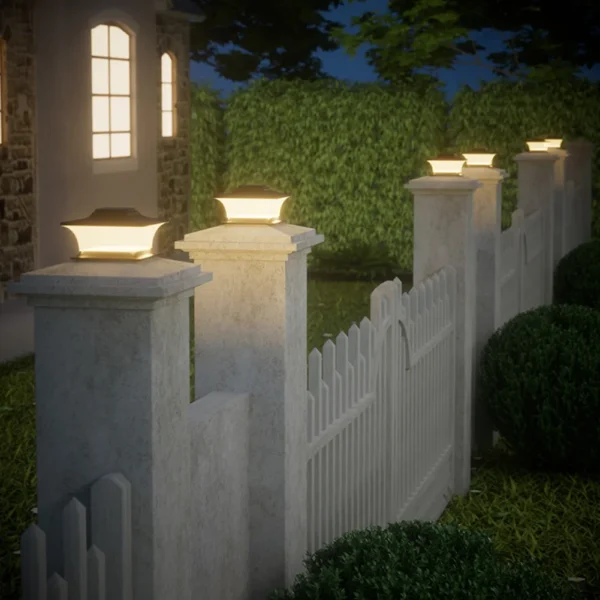 Solar Post Cap Light LED Fence Light Waterproof Solar Powered Post Light Decorative Outdoor LED Light for Fence/Deck Decor - Image 4