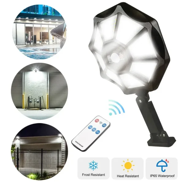 New 2400mAh  Solar Lights Waterproof Security Flood Lights Outdoor Motion Sensor Wall Light Waterproof Garden Yard Street Lamp - Image 2