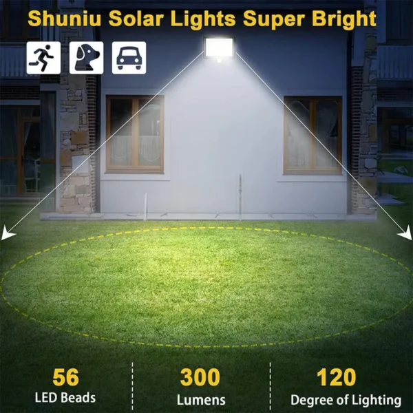 New Enhanced Solar Power Outdoor Motion Sensor Light with 56 Bright and Reliable LED - Ideal for Patio, Yard, Deck, Garage, Driv - Image 5