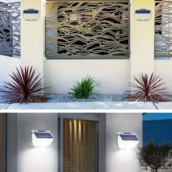 New Energy-saving, eco-friendly, and waterproof Solar Motion Sensor Wall Lamp with IP65 rating and 160-LED Outdoor Garden Decora - Image 4