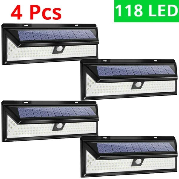 WAKYME 118 LED Solar Light PIR Motion Sensor Wall Lamp Outdoor Waterproof Solar Powered Garden Decoration Emergency Light - Image 8