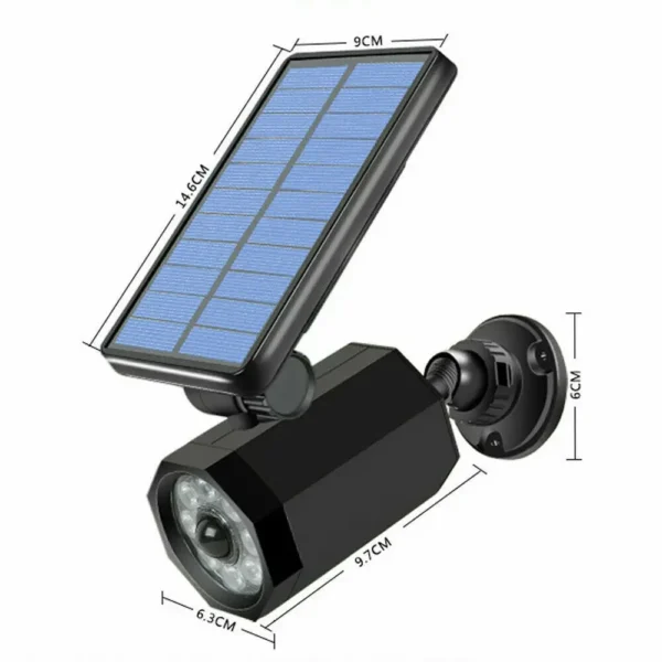 Solar Motion Sensor Light Outdoor Spotlight Solar 25 Feet With 8  LED bulbs for Patio, Deck, Yard, Garden, Garage, Bin Area - Image 2