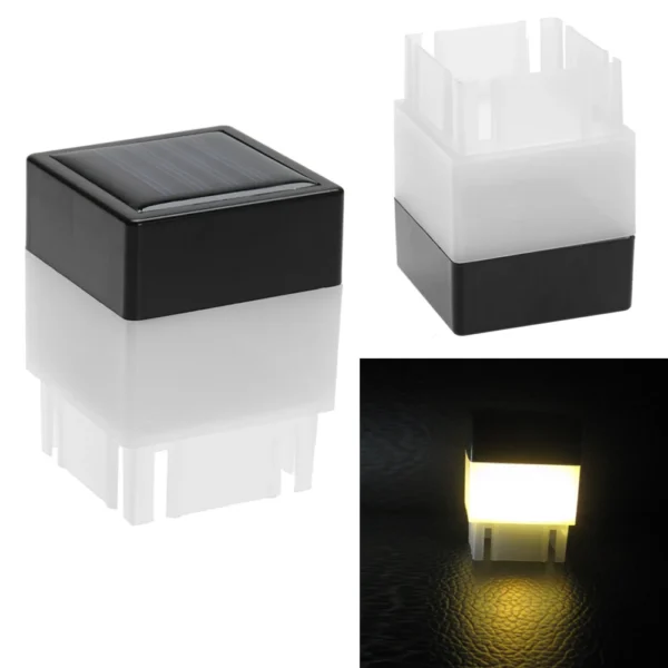 Outdoor Solar LED Lamp Square Waterproof LED Solar Light Fence Post Pool Garden Lamp Warm White Street Light Garden Decoration - Image 2