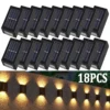 Solar Wall Lamps LED Outdoor Fence Deck Path Garden Patio Pathway Stairs Lights