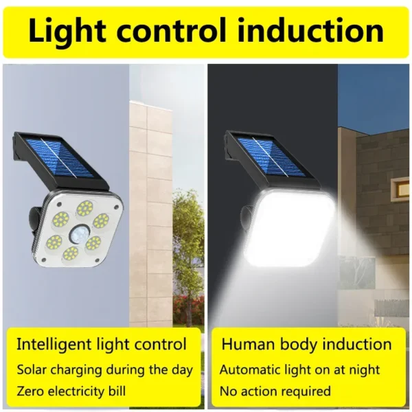 Outdoor Solar Lights for Garden 54 COB Solar Light Balcony Home Camping Exterior Decoration Motion Sensor Waterproof Wall Lamp - Image 2