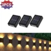 Solar Wall Lamps LED Outdoor Fence Deck Path Garden Patio Pathway Stairs Lights - Image 17