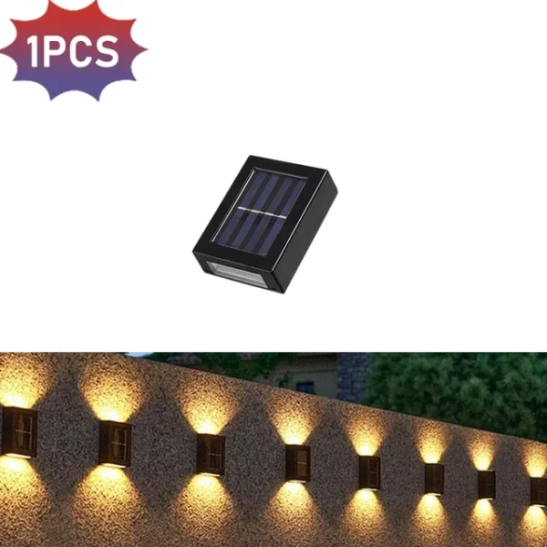 Solar Wall Lamps LED Outdoor Fence Deck Path Garden Patio Pathway Stairs Lights - Image 11