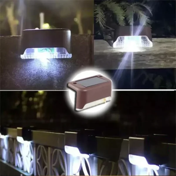 LED Solar Staircase Light Waterproof Passage Patio Courtyard Guardrail Step Lamp for Outdoor Garden Borders Terrace Fence Light - Image 8