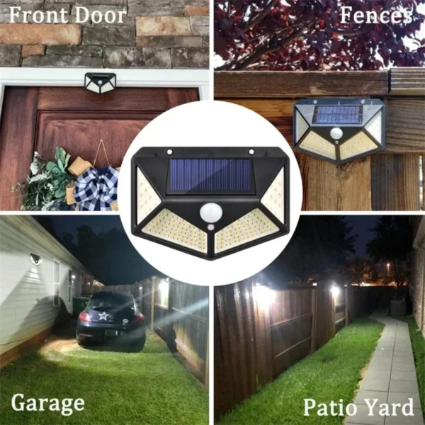 New Exquisite Set of 100 Stunning, Beautiful Waterproof Solar Powered Outdoor Wall Lights with Motion Sensor to Light up your Ga - Image 6