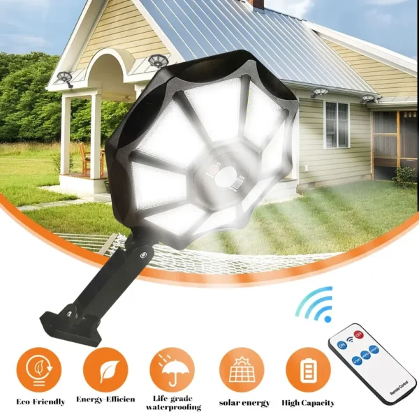 New 2400mAh  Solar Lights Waterproof Security Flood Lights Outdoor Motion Sensor Wall Light Waterproof Garden Yard Street Lamp - Image 3